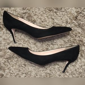 Black Suede J. Crew Pumps